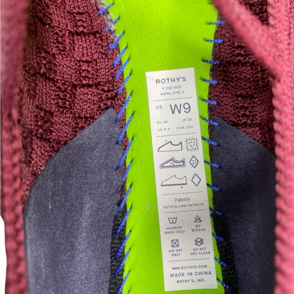 Rothy's Women's Checkered Maroon Flats - Picture 9 of 9